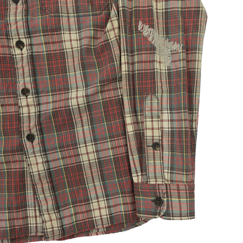 RRL Ralph Lauren Thick Flannel Distressed Checkered Shirt Men's Small
