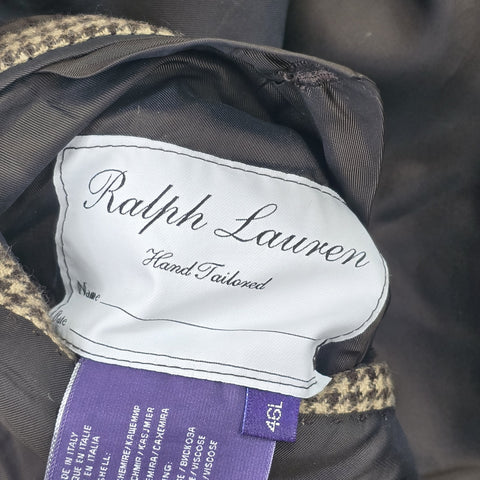 Ralph Lauren Purple Label Cashmere Houndstooth Blazer Men's Size 46L