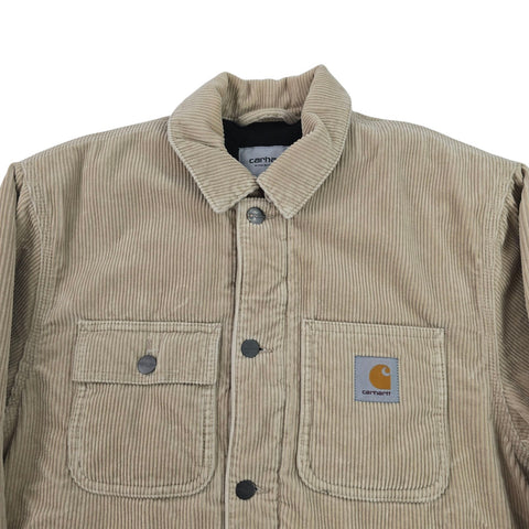 Carhartt WIP Michigan Quilt Lined Corduroy Chore Jacket Brown Men's Small