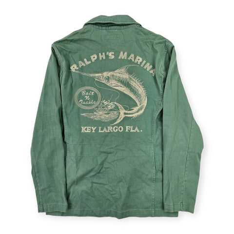 Polo Ralph Lauren Marina Spellout Chore Blazer Jacket Green Men's Small