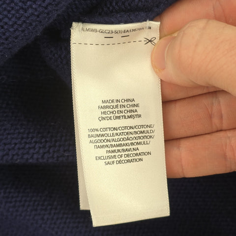 Polo Ralph Lauren Varsity Patch Letterman Knitted Cardigan Blue Men's XL