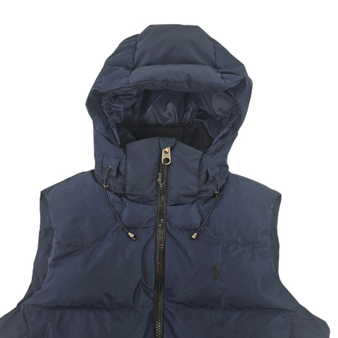 Polo Ralph Lauren Tyrol Ripstop Down Puffer Gilet Jacket Blue Men's Medium