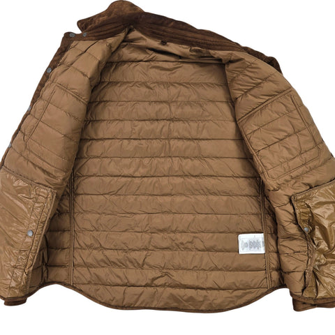 Polo Ralph Lauren Suede Leather Down Puffer Jacket Brown Men's XL