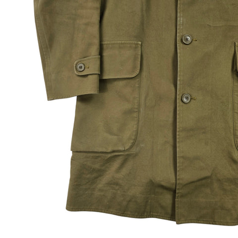 RRL Ralph Lauren Rubber Proofed Trench Coat Green Men's Small